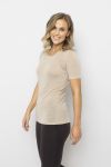 Julie T-Skjorte i ullmiks Beige