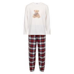 Pyjamas Herre Hvit/rød