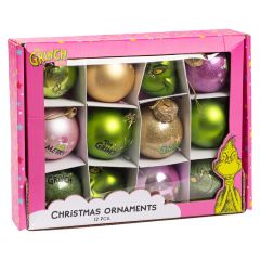 Julekulesett The Grinch Flerfarget