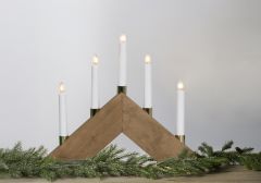 Adventsstake 7armet Nature Brun