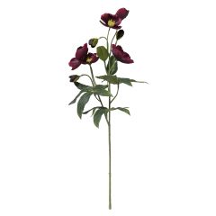 Julerose på stilk 56cm Burgunder
