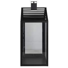 Lykt Hus H48cm Windy Vasket Sort
