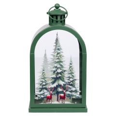 Ledlykt med tredekor Woodland Grønn