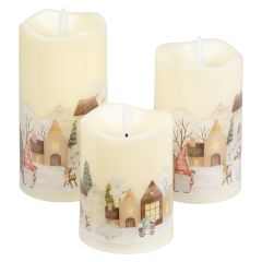 Led kubbelys sett Winter Wonderland Hvit