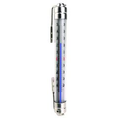 Utetermometer stål-hvit
