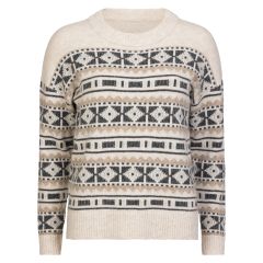 Genser Macha Beige mønstret