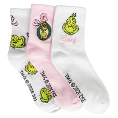 Tennis Sokker Dame Hvit-rosa-grønn