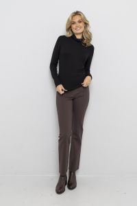 Turtleneck rib pologenser Sort