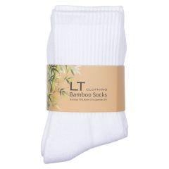 Tennissokk Bambus 3pk Hvit