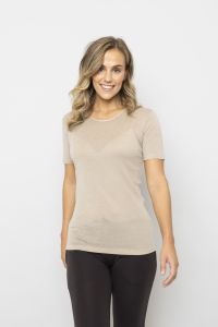 Julie T-Skjorte i ullmiks Beige
