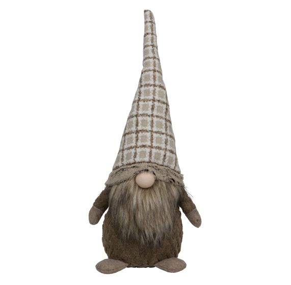 Nisse med spiss lue beige 45cm Beige