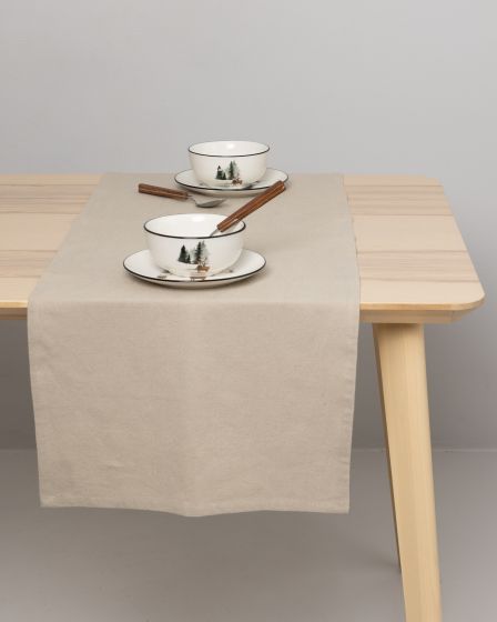 Løper Linen 40x140 Natur