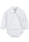 Baby World skjorte body med krage og knapper i front hvit