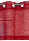 Ferdigsydd gardinkappe med maljer rød