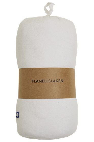 Sov Godt  stretch flanellslaken i førsteklasses bomullskvalitet. hvit