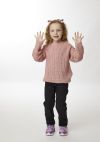 Kids World Julia genser strikket med lurex detalj rosa