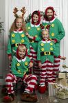 Crazy Christmas Alv jumpsuit - barn grønn og rød