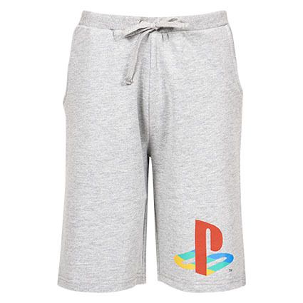 Playstation shorts gråmelert