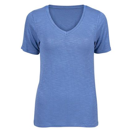 Lifetime Lucia T-skjorte med v-hals delft blå