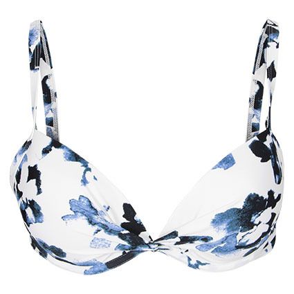 Swimwear Bikinibh med print hvit/blå