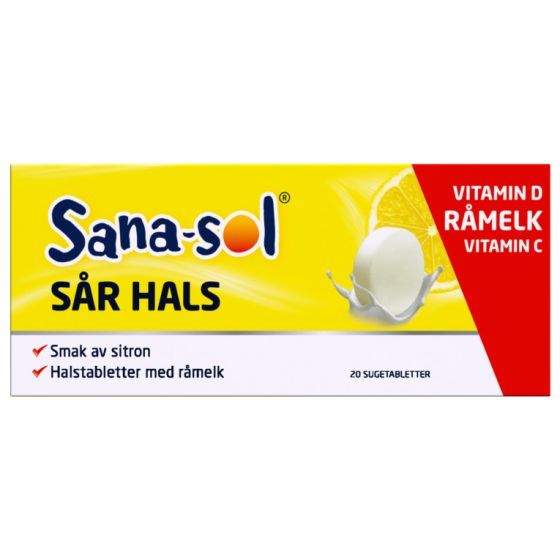 Råmelk Sitron Halstabletter 20stk Sitron