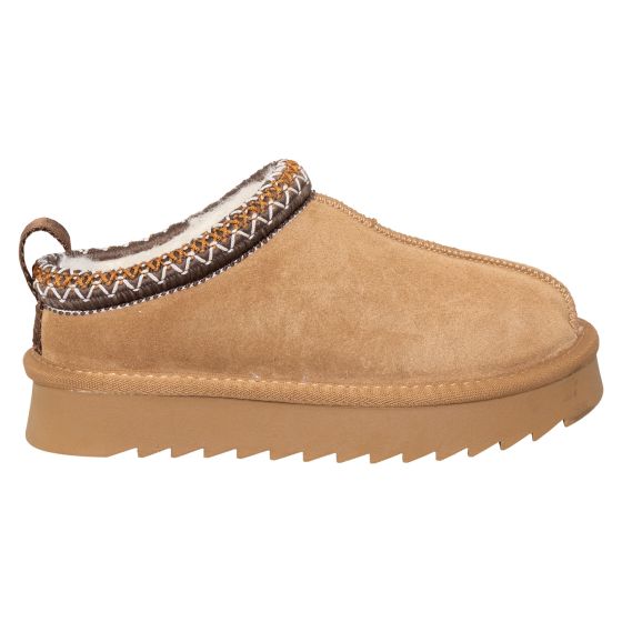 Skinntøffel junior Velina Camel