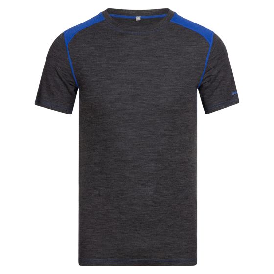 T-skjorte ull/tencel Grå-blå