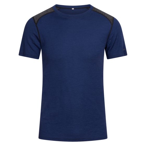T-skjorte ull/tencel Marine-grå