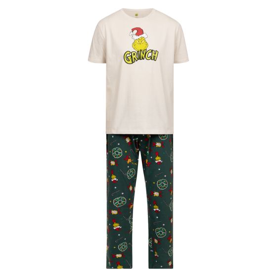 Pyjamas Unisex Grinchen Grønn-hvitmønstret