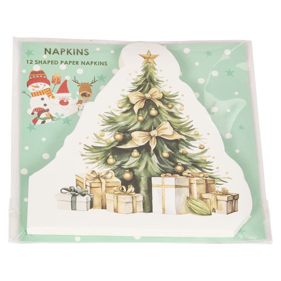 Serviett Shaped Christmas tree 12pk Original