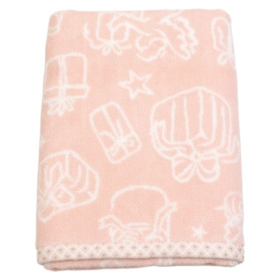 Kvitfjell julehåndkle 70x130cm Rosa
