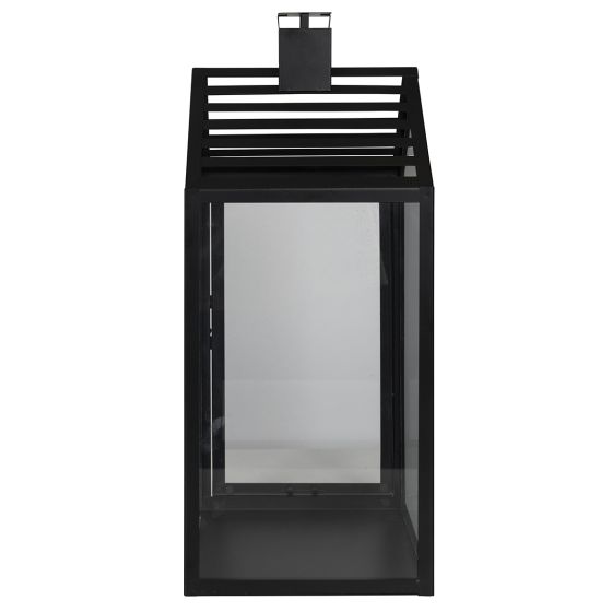 Lykt Hus H48cm Windy Vasket Sort
