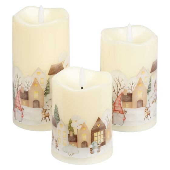 Led kubbelys sett Winter Wonderland Hvit