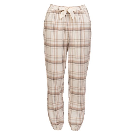 Pyjamasbukse i flanell Beigerutet