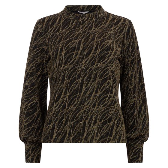 Bluse Ava Gull-svart