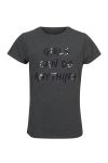Kids Clothing t-skjorte med kul tekst i foil gråmelert