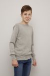 Teen Club genser strikket i 100% bomull gråmelert
