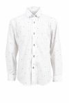 Teen Club skjorte emd flott mønster i bomullspoplin hvit