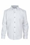 Teen Club skjorte easy care med button down krage og kontrast hvit