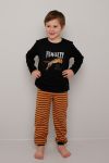 Kids Clothing Pyjamas sett sort og oransje.