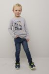 Kids Clothing Langermet dinosaur t-skjorte gråmelert