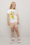 T-skjorte med Pikachu print hvit.