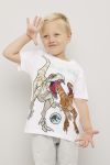 Jurassic World T-skjorte med dinosaur hvit..