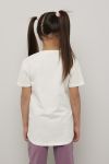 T-skjorte med blomsterprint Hermine hvit
