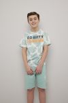 Teen Studio T-skjorte med Gravity print Isak blågrå