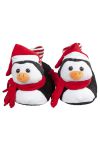 Happy Holidays pingvin nissetøfler sort