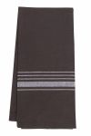 Hverdag kjøkkenhåndkle med striper resirkulert 50x70cm mørkebrun