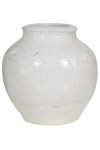 Henna vase håndlaget terracotta hvit