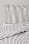Relax Stripe sengesett sort - hvit.