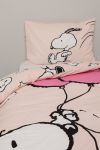 Snoopy sengesett lyserosa